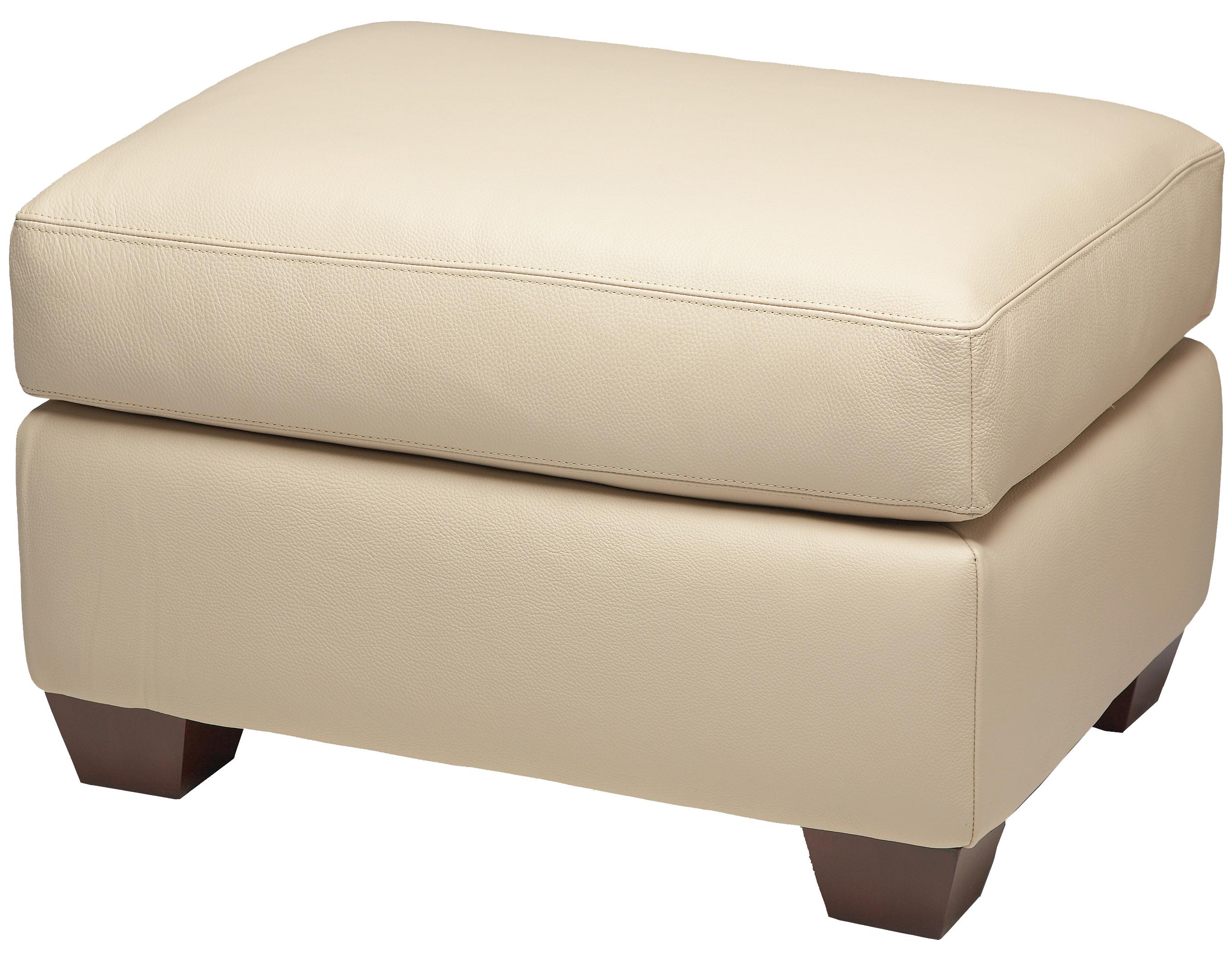 American Leather Savoy Contemporary Upholstered Ottoman Sprintz